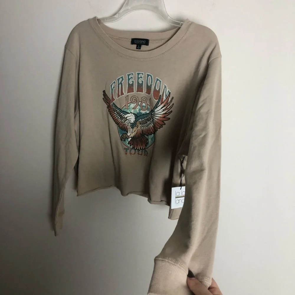 NWT La La Land Creative 1981 Freedom Tour Cut Off Band Tee - Picture 6 of 8